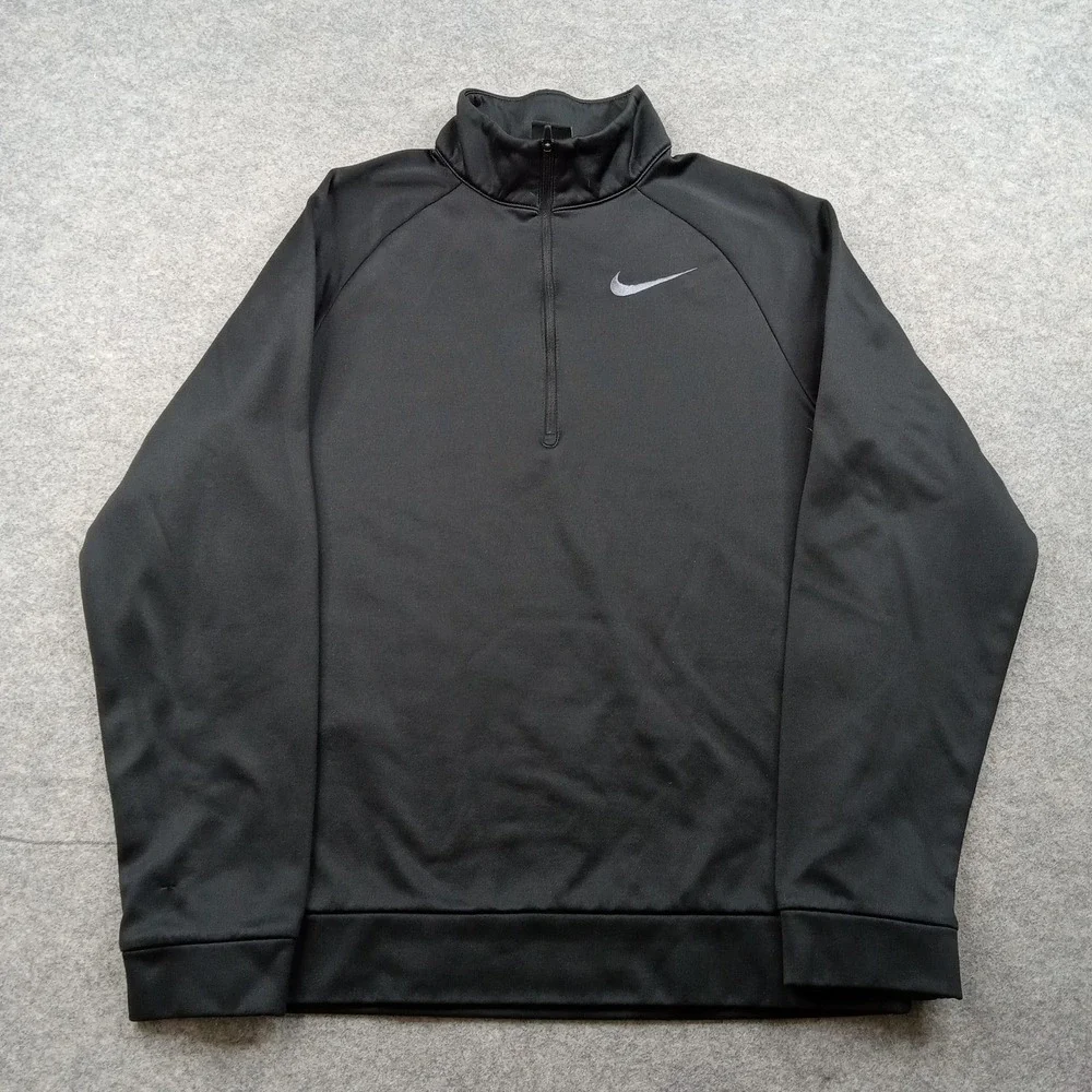 Nike Pullover Mens Small Black Dri-FIT 1/4 Zip Long Sleeve Athletic Training Top